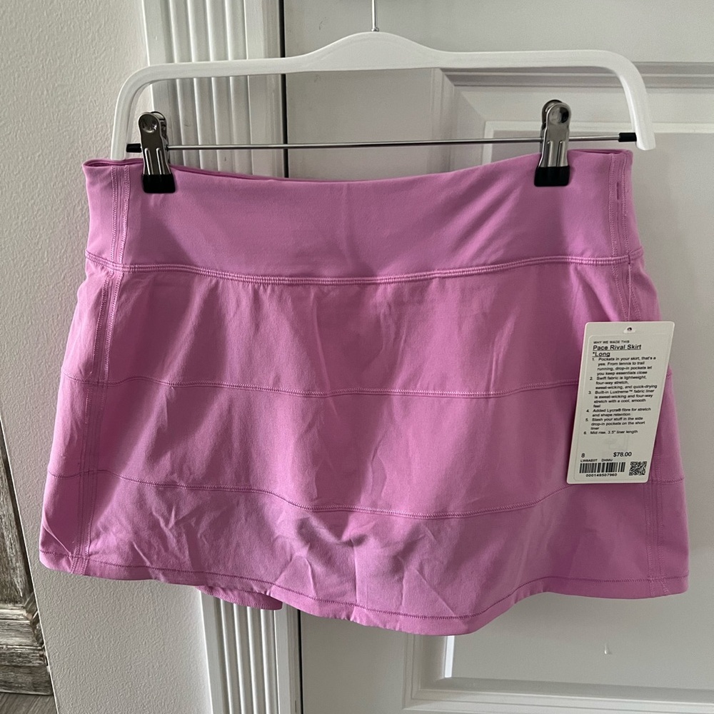 LULULEMON  Pace Rival Skirt Long Sz 8